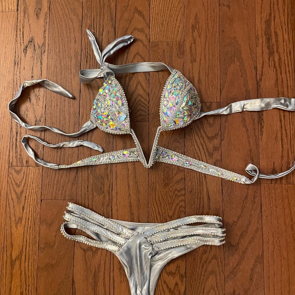 Custom Gem Bra Bikini Set